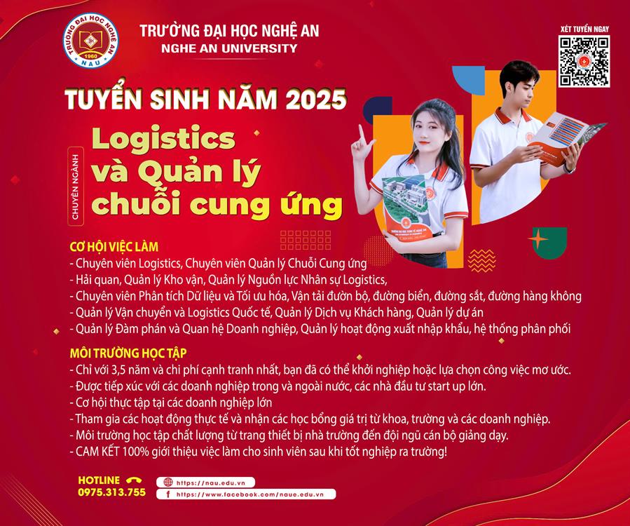 KHỞI ĐẦU SỰ NGHIỆP TOÀN CẦU – TUYỂN SINH NGÀNH LOGISTICS VÀ QUẢN LÝ CHUỖI CUNG ỨNG