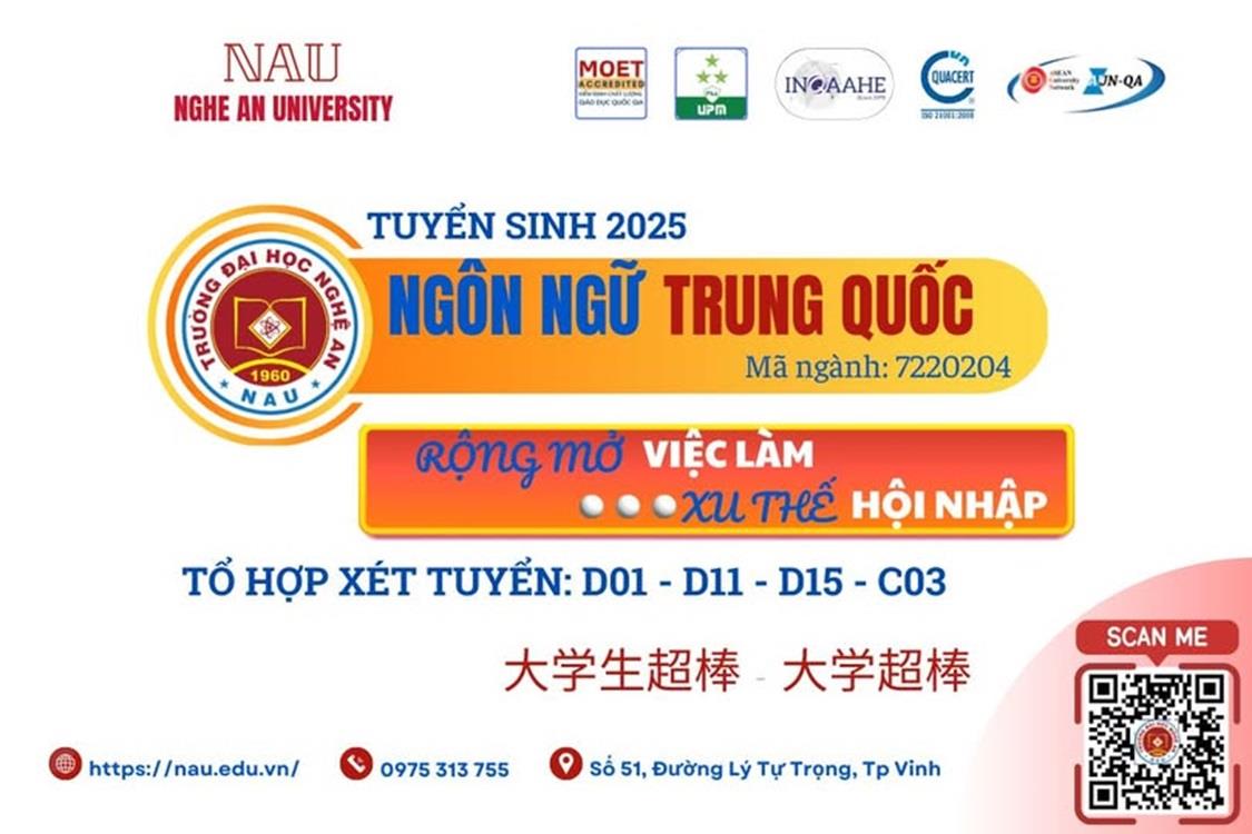 Ngành Ngôn ngữ Trung Quốc Trường Đại học Nghệ An: Rộng mở việc làm – Xu thế hội nhập