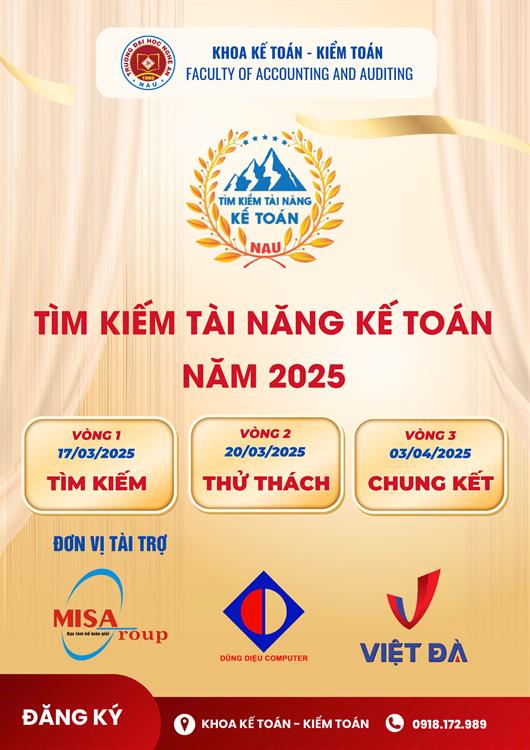 Thông báo tổ chức chương trình “Tìm kiếm tài năng kế toán – 2025”