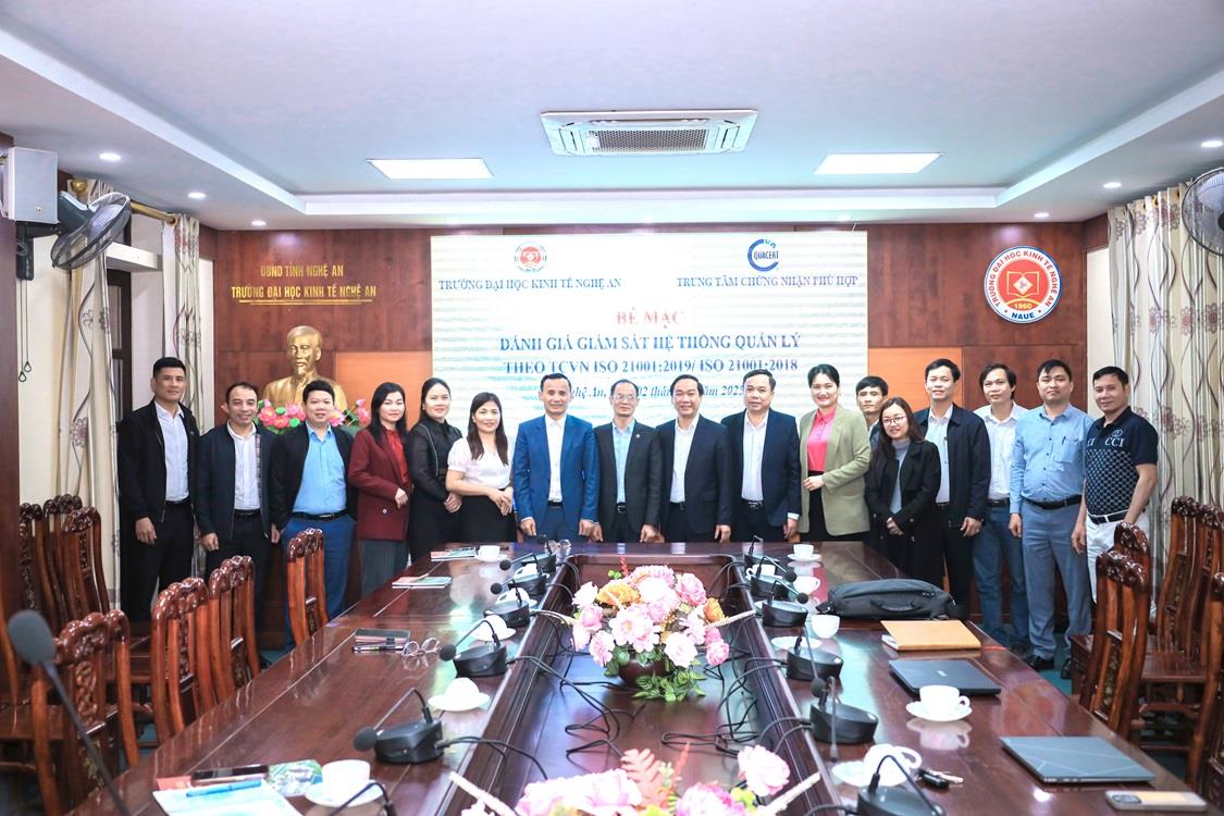 Bế mạc đánh giá ngoài hệ thống quản lý chất lượng theo tiêu chuẩn TCVN ISO 21001:2019/ ISO 21001:2018 tại Trường Đại học Nghệ An