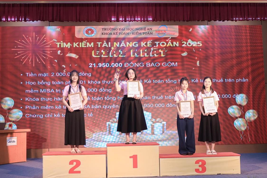 Khoa Kế toán – Kiểm toán, Trường Đại học Nghệ An, Tổ chức Thành Công Cuộc Thi “Tìm kiếm Tài năng Kế toán 2025”