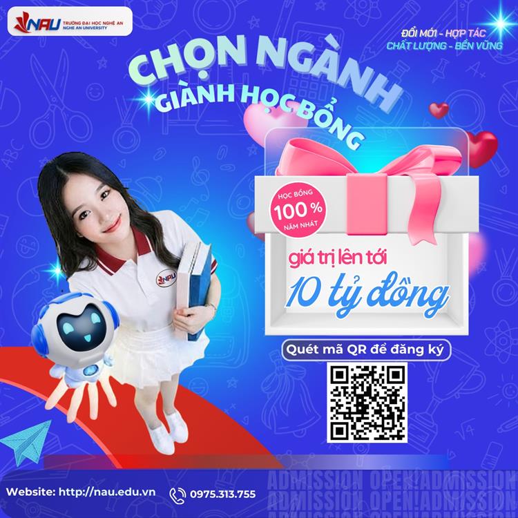 Chọn ngành học – Rinh ngay học bổng tại NAU 2026!