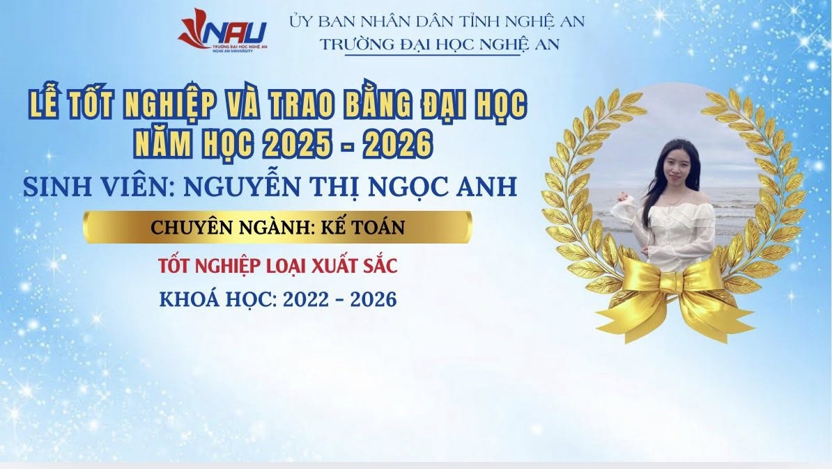 Vinh danh sinh viên tốt nghiệp xuất sắc toàn khoá 2022-2026 khoa Kế toán – kiểm toán