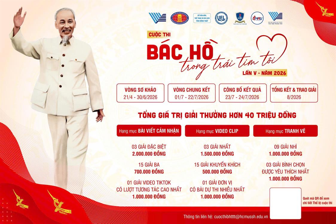 Đảng ủy Trường Đại học Nghệ An phát động cuộc thi “Bác Hồ trong trái tim tôi” – lần thứ 5, năm 2026