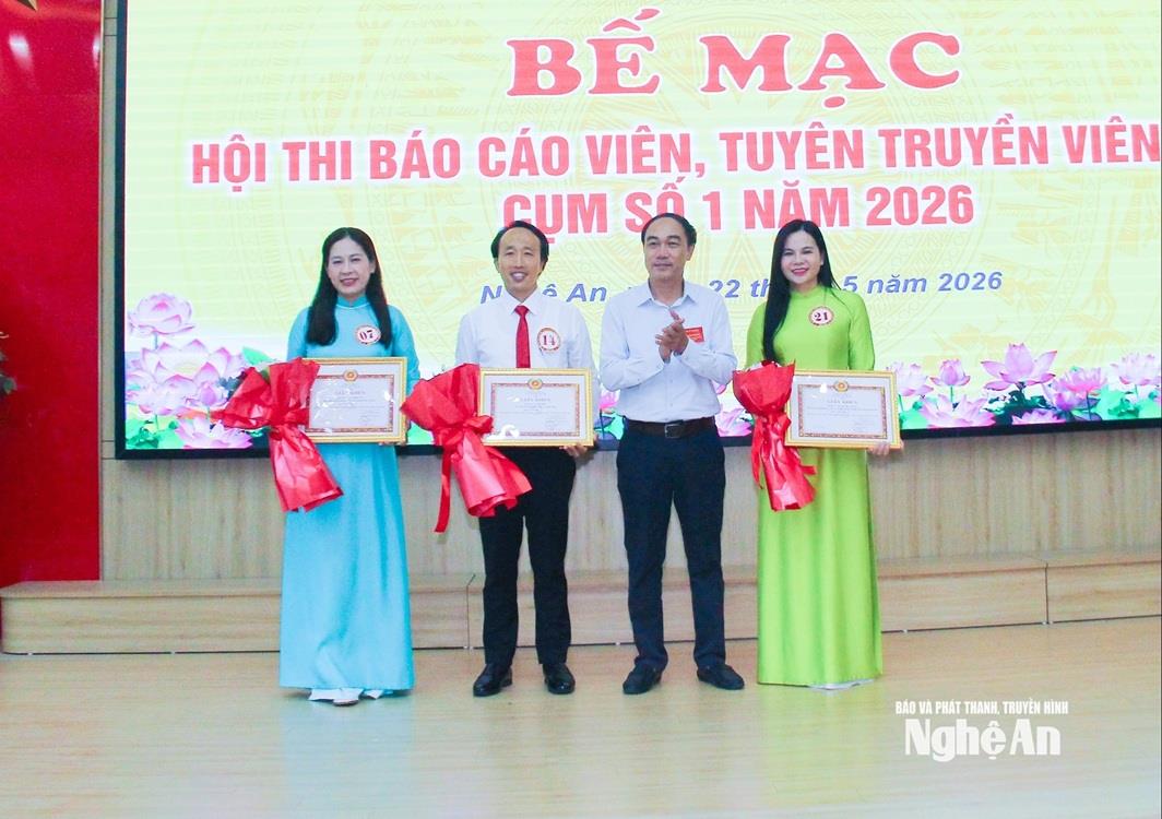 Giảng viên Trường Đại học Nghệ An lan tỏa tri thức và bản lĩnh tại Hội thi báo cáo viên giỏi tỉnh Nghệ An 2026