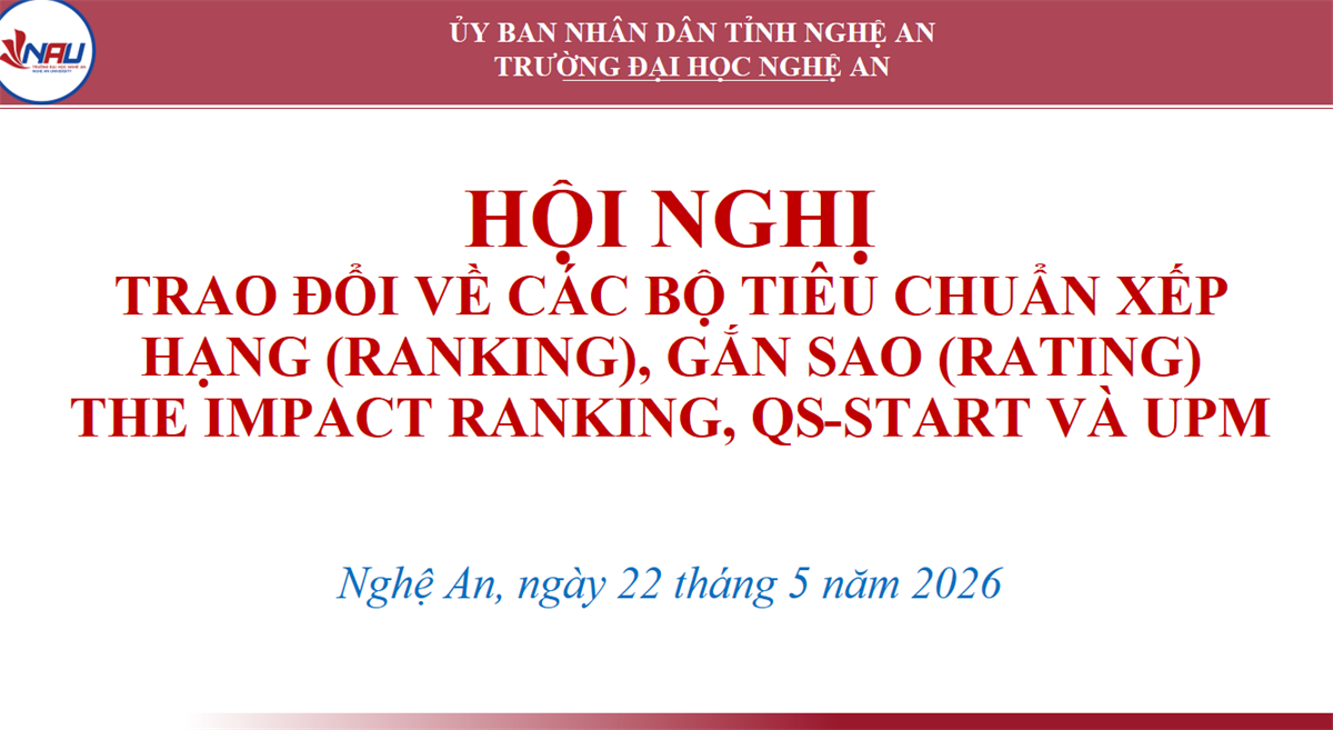 Hội nghị trao đổi về các bộ tiêu chuẩn xếp hạng, gắn sao THE Impact Rankings, QS Stars và UPM