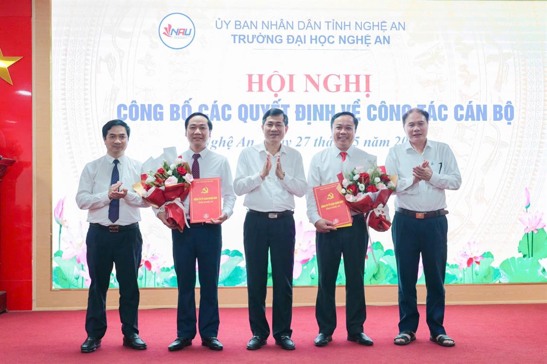 Kiện toàn nhân sự Lãnh đạo – Tạo động lực mới cho sự phát triển của Trường Đại học Nghệ An