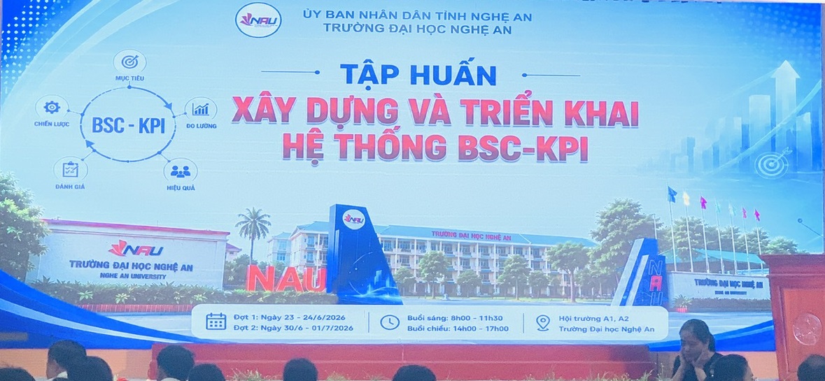 TRƯỜNG ĐẠI HỌC NGHỆ AN TỔ CHỨC TẬP HUẤN “XÂY DỰNG VÀ TRIỂN KHAI HỆ THỐNG BSC – KPI”