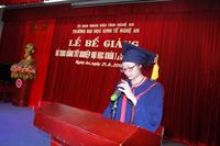 Bài phát biểu của sinh viên Ngô Thị Phương Anh tại Lễ bế giảng và trao bằng tốt nghiệp ĐH khóa 1