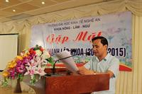 Bài phát biểu của thầy giáo Trương Quang Ngân Trưởng khoa Nông Lâm Ngư tại buổi gặp mặt 10 năm thành lập khoa