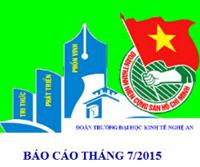 Báo cáo hoạt động công tác Đoàn và Phong trào thanh niên tháng 7/2015 – Phương hướng hoạt động tháng 8/2015