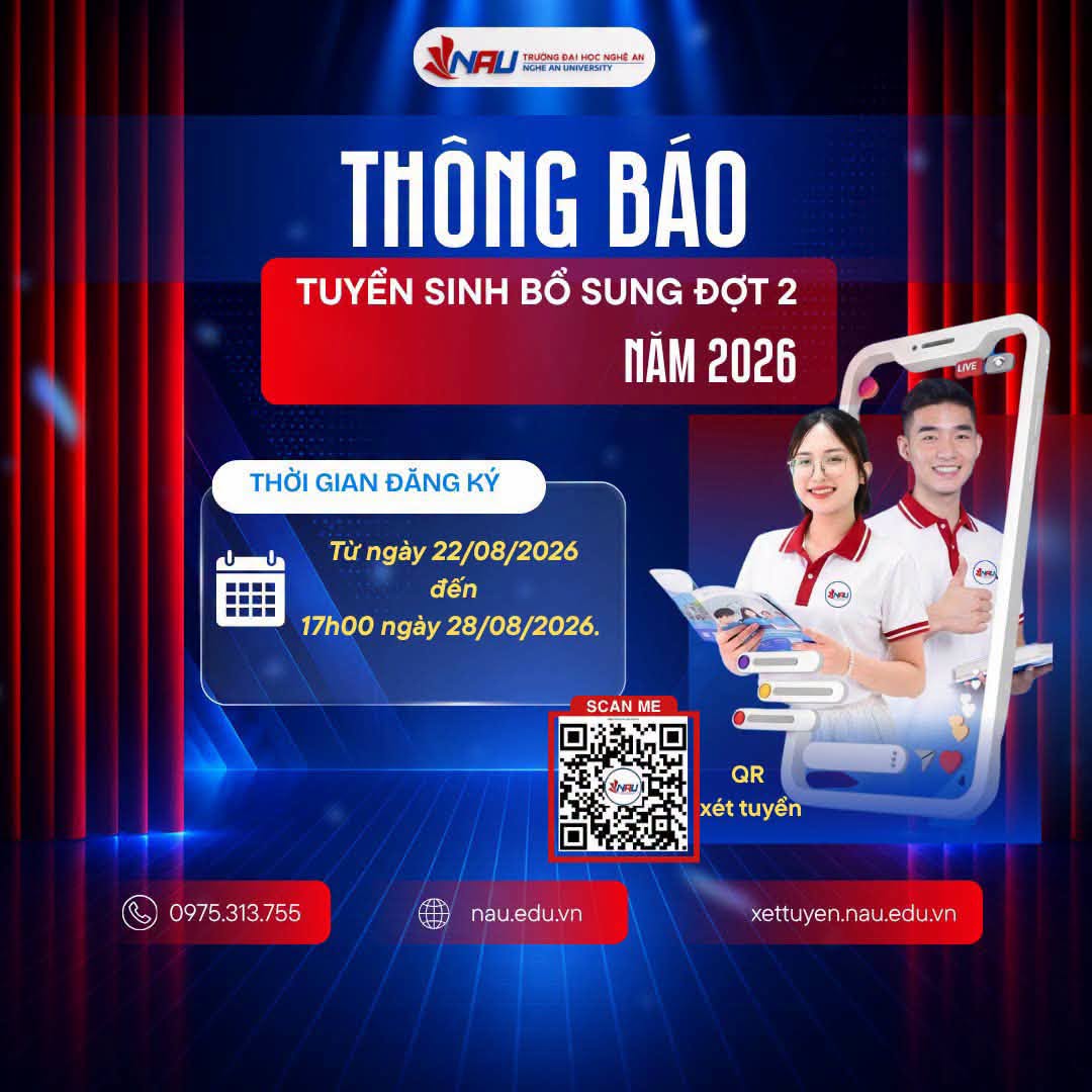 Thông báo xét tuyển đại học chính quy đợt 2 năm 2026