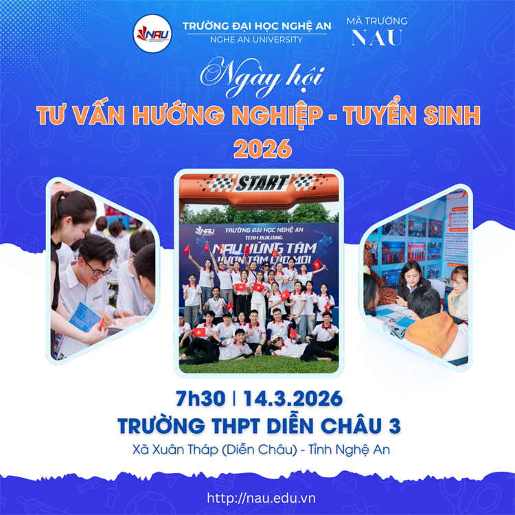 NAU đến với học sinh Diễn Châu – Quỳnh Lưu: Cùng mở cánh cửa tương lai 2026