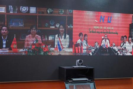 Lễ ký kết Biên bản ghi nhớ hợp tác giữa Trường Đại học Nghệ An và Trường Đại học  Rajabhat Maha Sarakham, Thái Lan