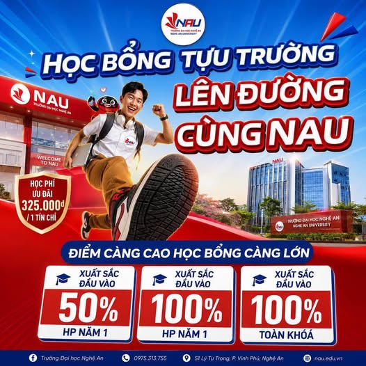 HỌC ĐẠI HỌC, NHẬN HỌC BỔNG – SẴN SÀNG CHINH PHỤC TƯƠNG LAI CÙNG NAU