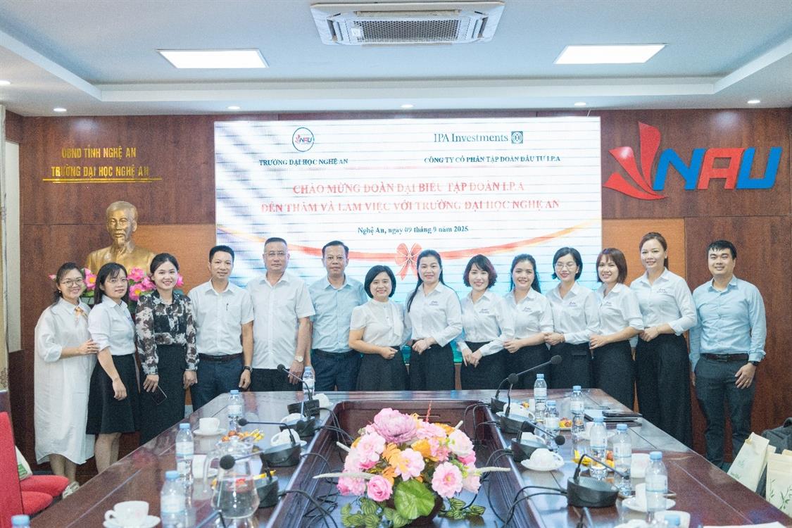 Gặp gỡ giữa Tập đoàn IPA chi nhánh Nghệ An và Trường Đại học Nghệ An mở ra nhiều triển vọng hợp tác