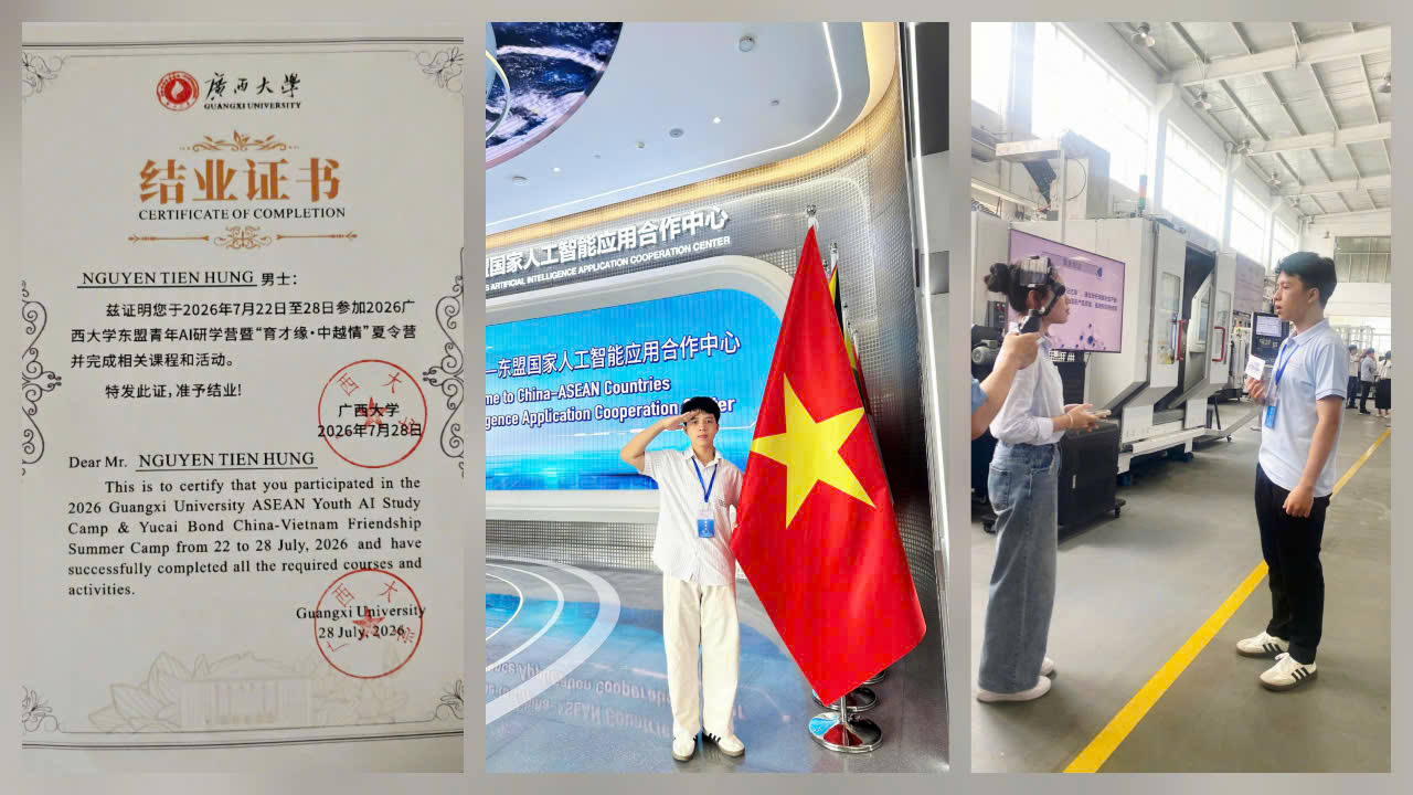 Cảm nghĩ của sinh viên Nguyễn Tiến Hưng – K12A1 CNTT – NAU sau khi được tham gia trải nghiệm với chuyến trại hè quốc tế tại Đại học Quảng Tây, Trung Quốc
