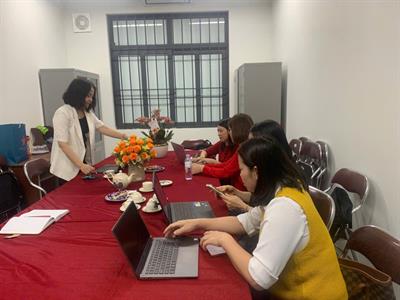 Chi bộ Khoa Tiểu học- ứng dụng chuyển đổi số trong sinh hoạt chi bộ.