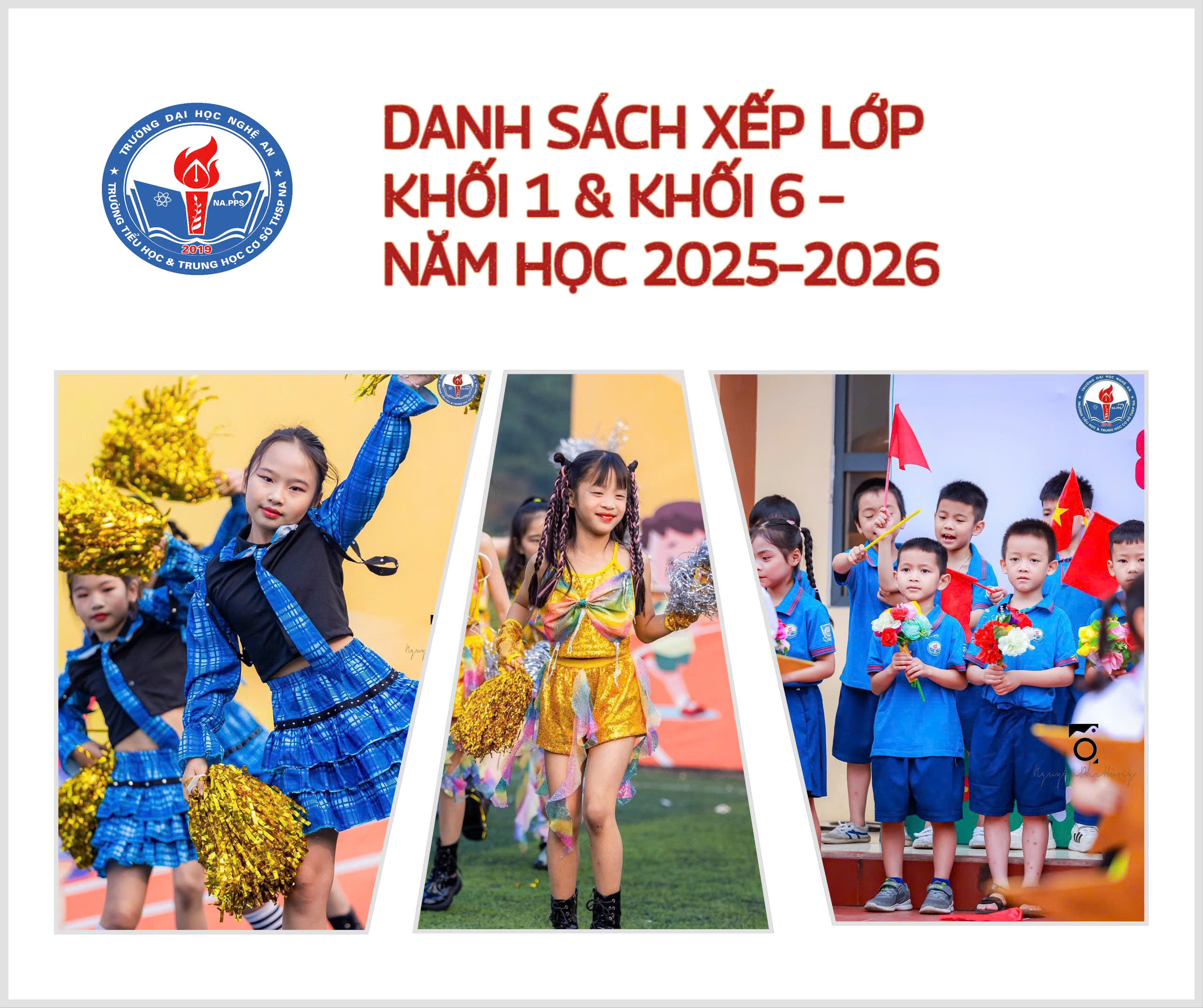 [THÔNG BÁO] DANH SÁCH XẾP LỚP KHỐI 1 & KHỐI 6 – NĂM HỌC 2025–2026