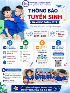 Kế hoạch tuyển sinh năm học 2026 – 2027