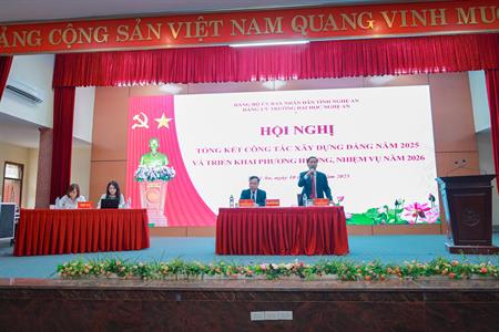 Hội nghị tổng kết công tác Đảng năm 2025 – Trường Đại học Nghệ An