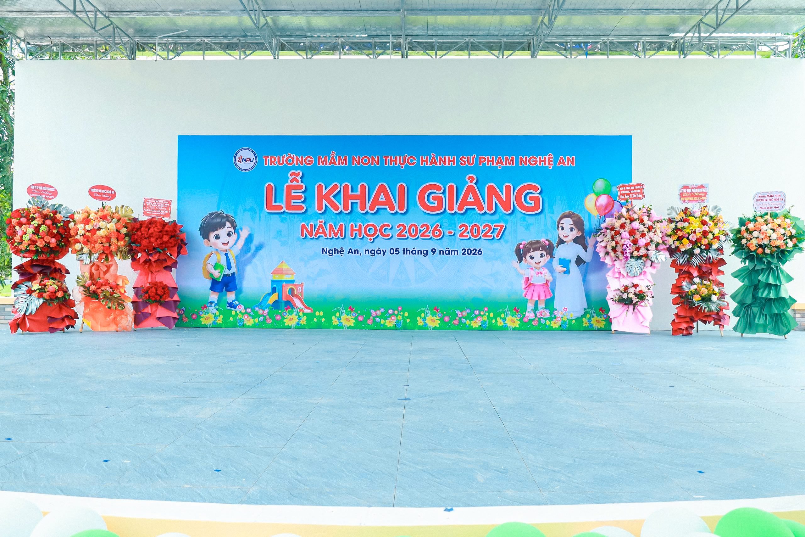 TRƯỜNG MẦM NON THỰC HÀNH SƯ PHẠM NGHỆ AN TRANG TRỌNG TỔ CHỨC LỄ KHAI GIẢNG NĂM HỌC 2026 – 2027